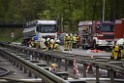 VU Gefahrgut LKW umgestuerzt A 4 Rich Koeln Hoehe AS Gummersbach P145